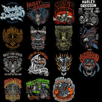 Load image into Gallery viewer, 30 Motorcycle Harley Davidson Halftone Designs Bundle PNG + PSD
