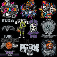 Load image into Gallery viewer, 46 Basketball Spurs San Antonio Fan Team Designs Bundle PNG
