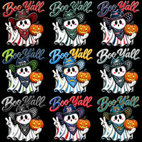 Load image into Gallery viewer, 32 Ghost Boo Y'all Football Teams Halloween Designs Bundle PNG
