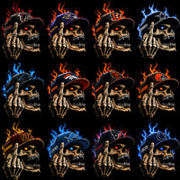 Load image into Gallery viewer, 32 Skull Cap Football Teams Middle Finger Black Knockout Designs Bundle PNG

