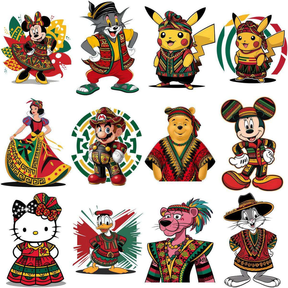 32 Juneteenth Cartoons Black History Designs Bundle PNG
