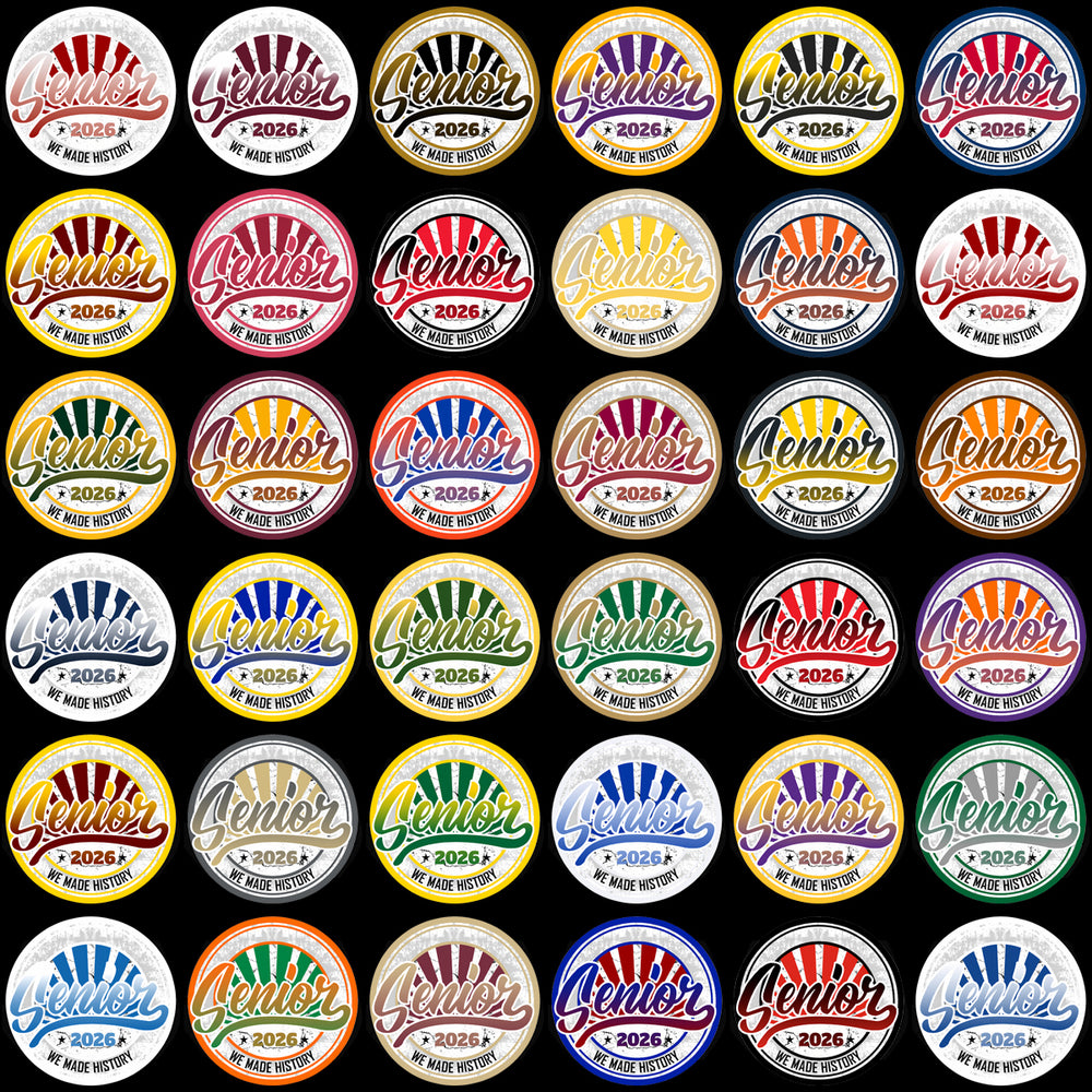 Senior 2026 class designs, print-ready PNG, SVG, PES for DTF, DTG, embroidery, tumbler wraps