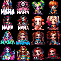 Load image into Gallery viewer, 70 Halloween Horror Mom &amp; Kids Slashers Designs Bundle PNG

