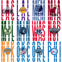 Load image into Gallery viewer, 30 Basketball Teams Logos Text Style Designs Bundle PNG
