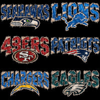 Load image into Gallery viewer, 32 Distressed Denim Texture Football Teams Designs Bundle PNG
