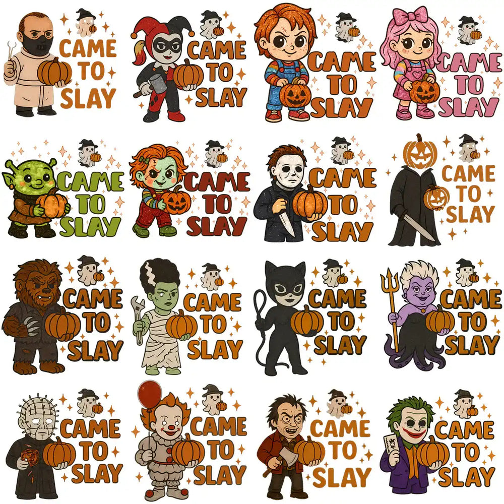 35 Horror Come To Slay Halloween Designs Bundle PNG