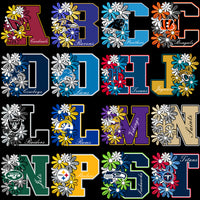 Load image into Gallery viewer, NFL team logos with floral designs for DTF/DTG and embroidery projects
