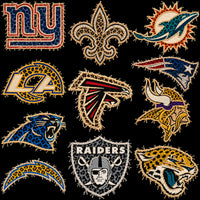 将图片加载到图库查看器中，32 Football Teams Logos Frayed Leopard Yarn Designs Bundle PNG
