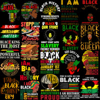 Load image into Gallery viewer, 82 Black History Month Black Designs Bundle PNG
