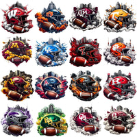 Load image into Gallery viewer, 60 College Football NCAA Teams HELMET SMOKES Designs Bundle PNG
