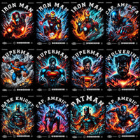Load image into Gallery viewer, 30 Comics Super Heroes Halftone Streetwear Designs Bundle PNG
