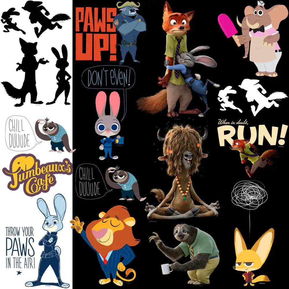 50 Movie Zootopia Cartoon Designs Bundle PNG