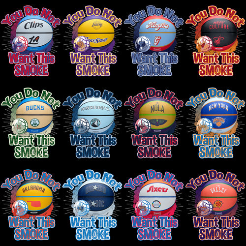 30 Want This Smoke Basketball Teams Designs Bundle PNG