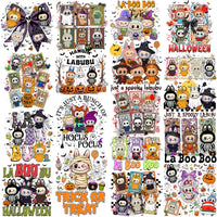 Load image into Gallery viewer, 80 Halloween Labubu Spooky Cartoons Designs Bundle PNG

