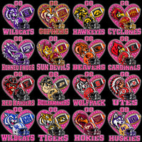 Lade Bild in die Galerieansicht, 65 Go College Football NCAA Teams Pink October Heart Designs Bundle PNG

