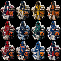 Load image into Gallery viewer, MLB team ghost designs with pumpkin buckets, print-ready for DTF, DTG, embroidery, tumbler wraps
