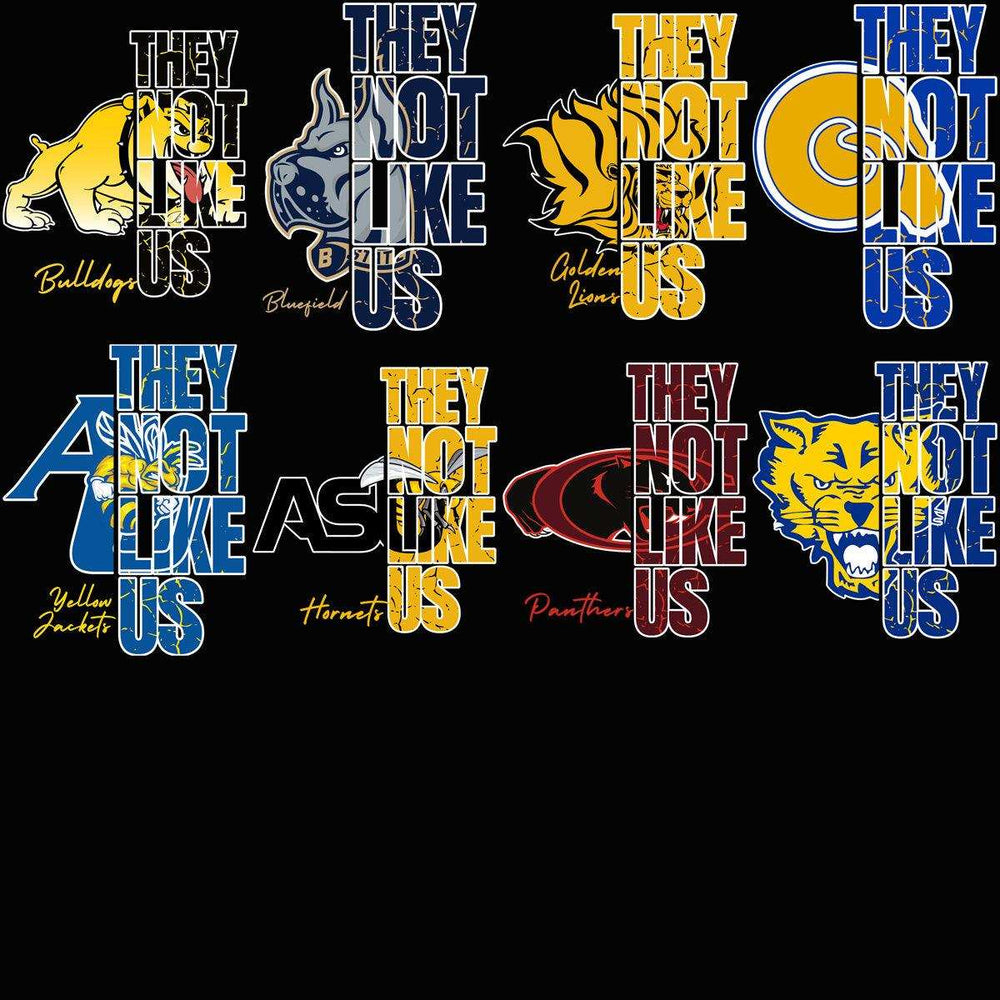 20 HBCU College They Not Like Us Designs Bundle PNG