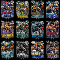 Load image into Gallery viewer, 32 Football Teams Mascots Helmet Logo Designs Bundle PNG
