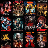 Load image into Gallery viewer, 33 Halloween Horror Halftone Designs Bundle PNG
