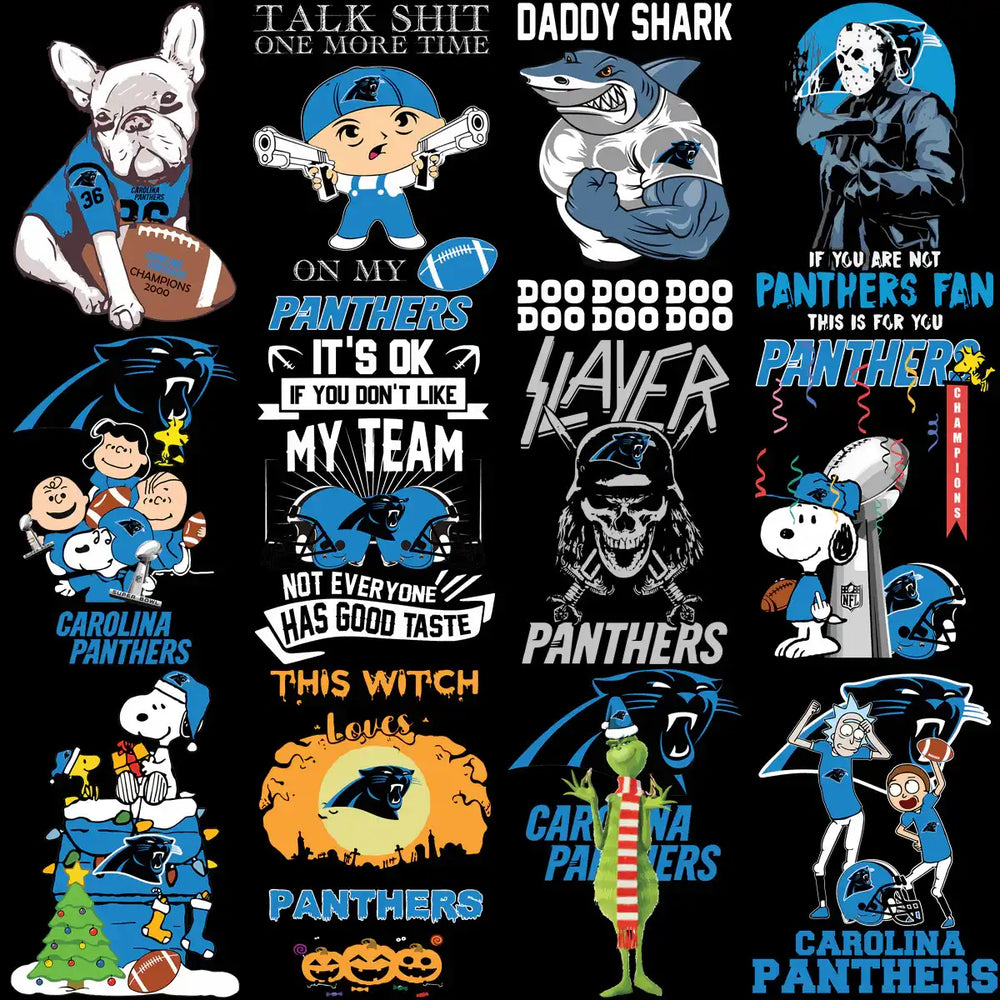 110 Panthers MEGA Carolina Football Team Designs Bundle PNG