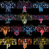 Load image into Gallery viewer, 30 Baseball Teams Gothic Skulls Designs Bundle PNG
