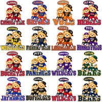 Load image into Gallery viewer, 65 College Football NCAA Teams Teddy Bear Dad &amp; Son Designs Bundle PNG
