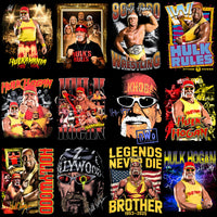 18 Wrestling Star Hulk V2 Halftone Designs Bundle PNG
