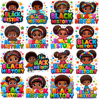 Load image into Gallery viewer, 30 Black History Girls &amp; Boys Juneteenth Designs Bundle PNG
