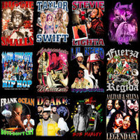 Load image into Gallery viewer, 23 Music Stars V3 Bootleg Designs Bundle PNG
