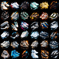 Load image into Gallery viewer, Sneaker designs with fire and ice effects, print-ready for DTF, DTG, embroidery, and tumbler wraps.
