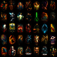 Load image into Gallery viewer, 100 Movie Serie Mix Mega Halftone Designs Bundle PNG
