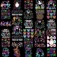 Load image into Gallery viewer, 90 Neon Ghost Boo Horror Halloween Designs Bundle PNG
