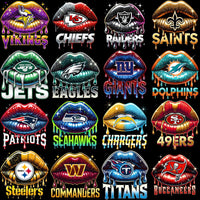 Load image into Gallery viewer, 32 Dripping LIPS Football Teams Designs Bundle PNG
