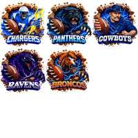 Load image into Gallery viewer, 32 Football Teams Cartoon Mascots Fans Designs Bundle PNG
