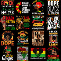 Load image into Gallery viewer, 80 Black History Month Black Excellence Mega Designs Bundle PNG
