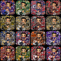 Load image into Gallery viewer, 68 College Betty Boop Cheerleader Football NCAA Teams Designs Bundle PNG
