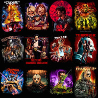 Load image into Gallery viewer, 29 Horror Halloween Horror Movies Halftone Designs Bundle PNG
