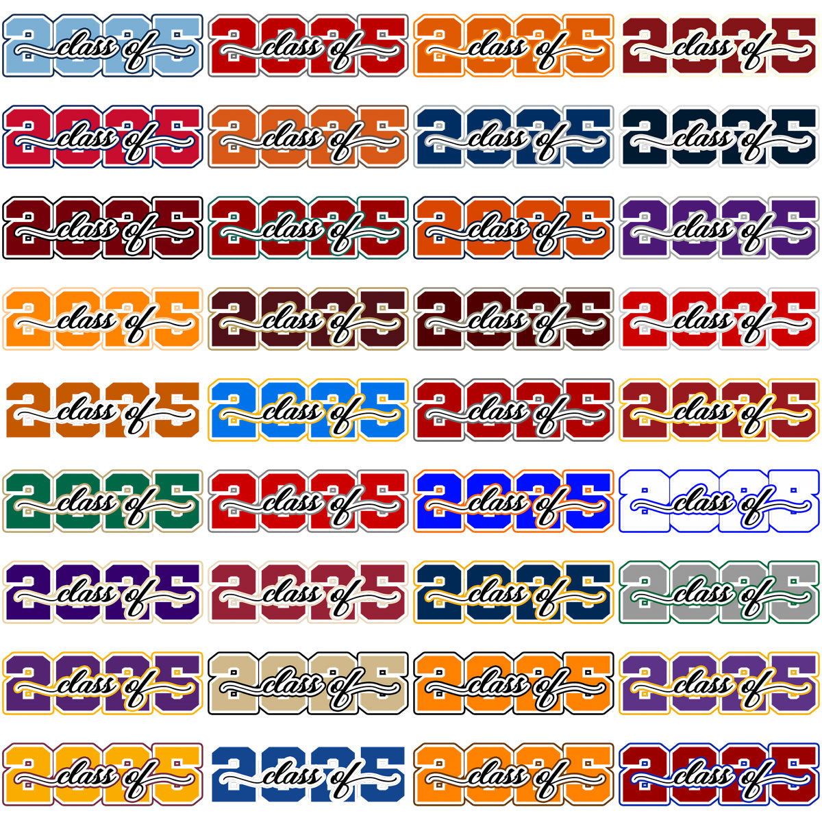 112 Class Of 2025 Senior Graduation Designs Bundle PNG