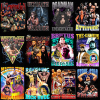 Load image into Gallery viewer, 27 Wrestling Bootleg Pack 4 Designs Bundle PNG
