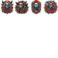 Load image into Gallery viewer, 18 Horror Halloween Movies Slashers Tattoo Designs Bundle PNG
