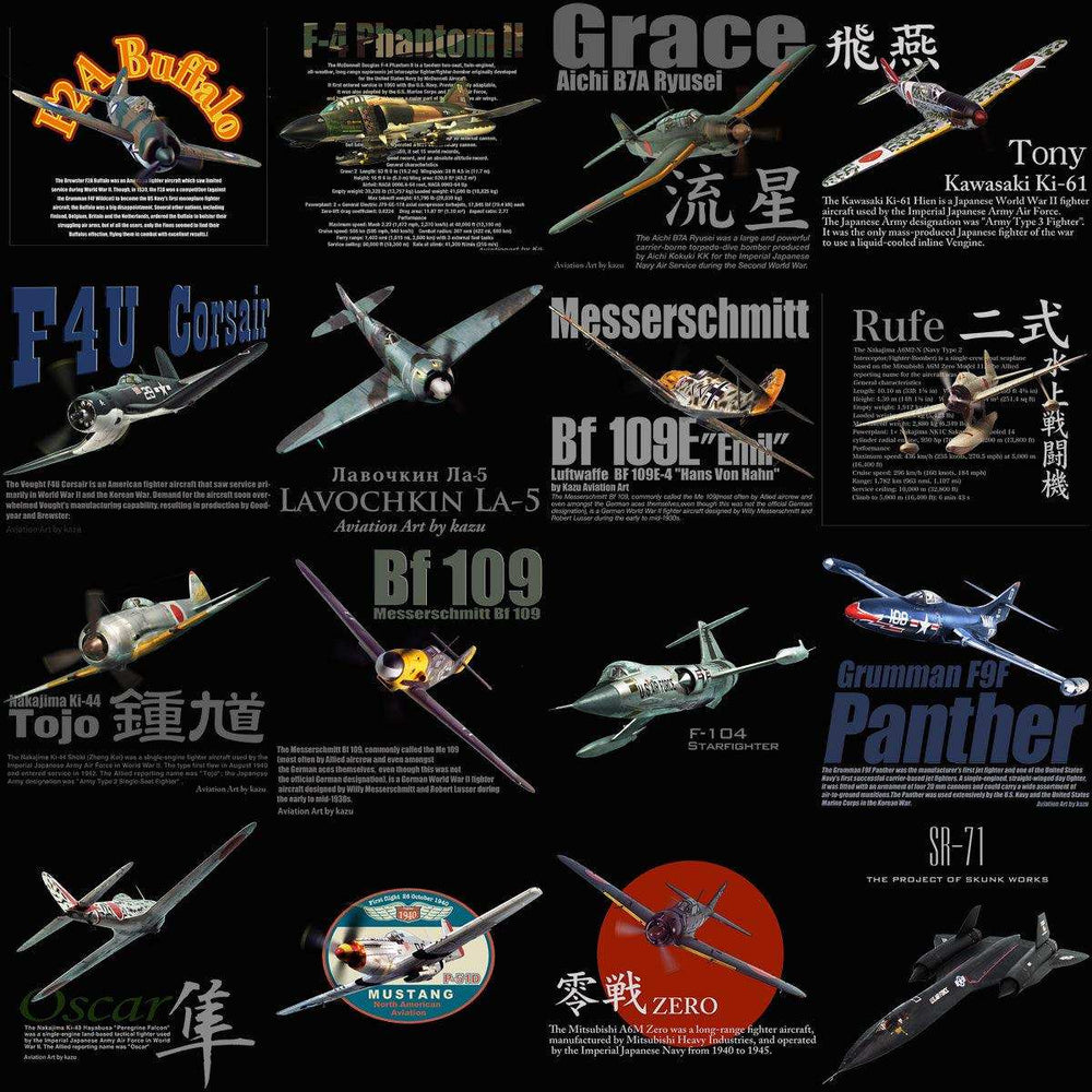 90 Aircrafts Military Airplane Designs Bundle PNG