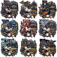 Load image into Gallery viewer, 30 City Map Skyline Baseball Teams Logos Designs Bundle PNG

