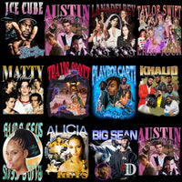 Load image into Gallery viewer, 51 Music Artists Bootleg Stars Mixed Designs Bundle PNG

