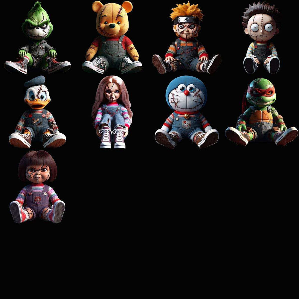 24 Horror Halloween Chucky Movie Parody Designs Bundle PNG