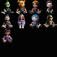 Load image into Gallery viewer, 24 Horror Halloween Chucky Movie Parody Designs Bundle PNG
