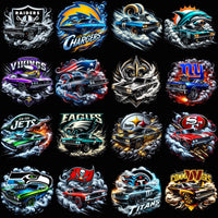 Load image into Gallery viewer, 32 Muscle Car Smoke Football Teams Designs Bundle PNG

