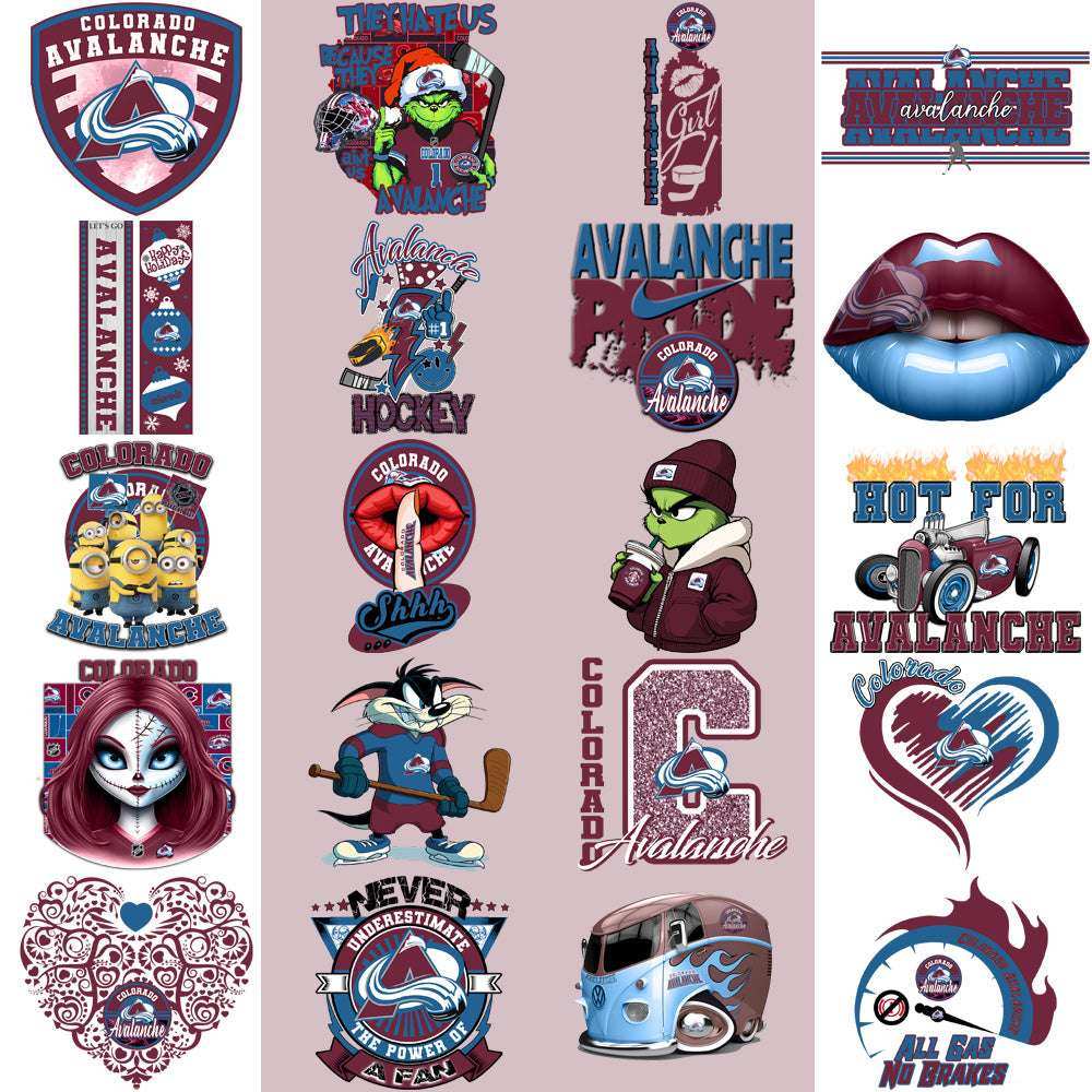 38 Colorado Avalanche Ice Hockey Designs Bundle PNG