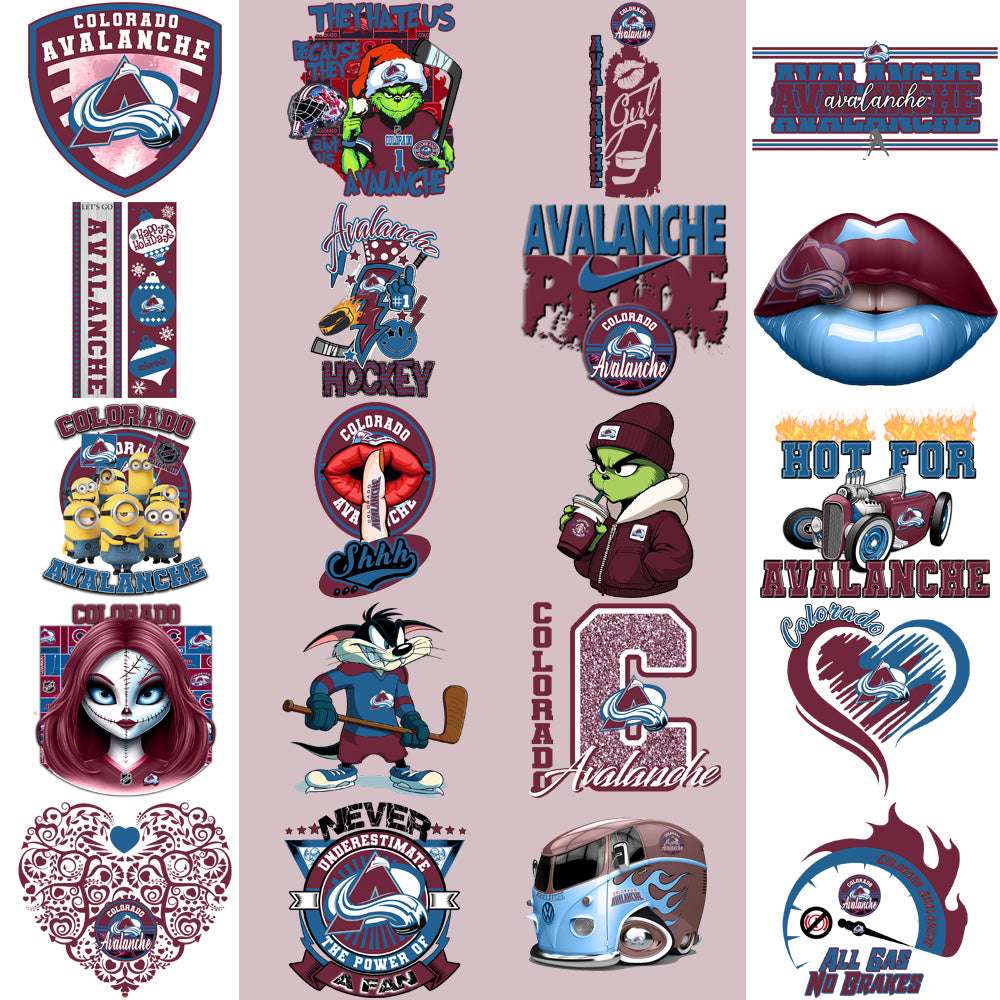 38 Colorado Avalanche Ice Hockey Designs Bundle PNG