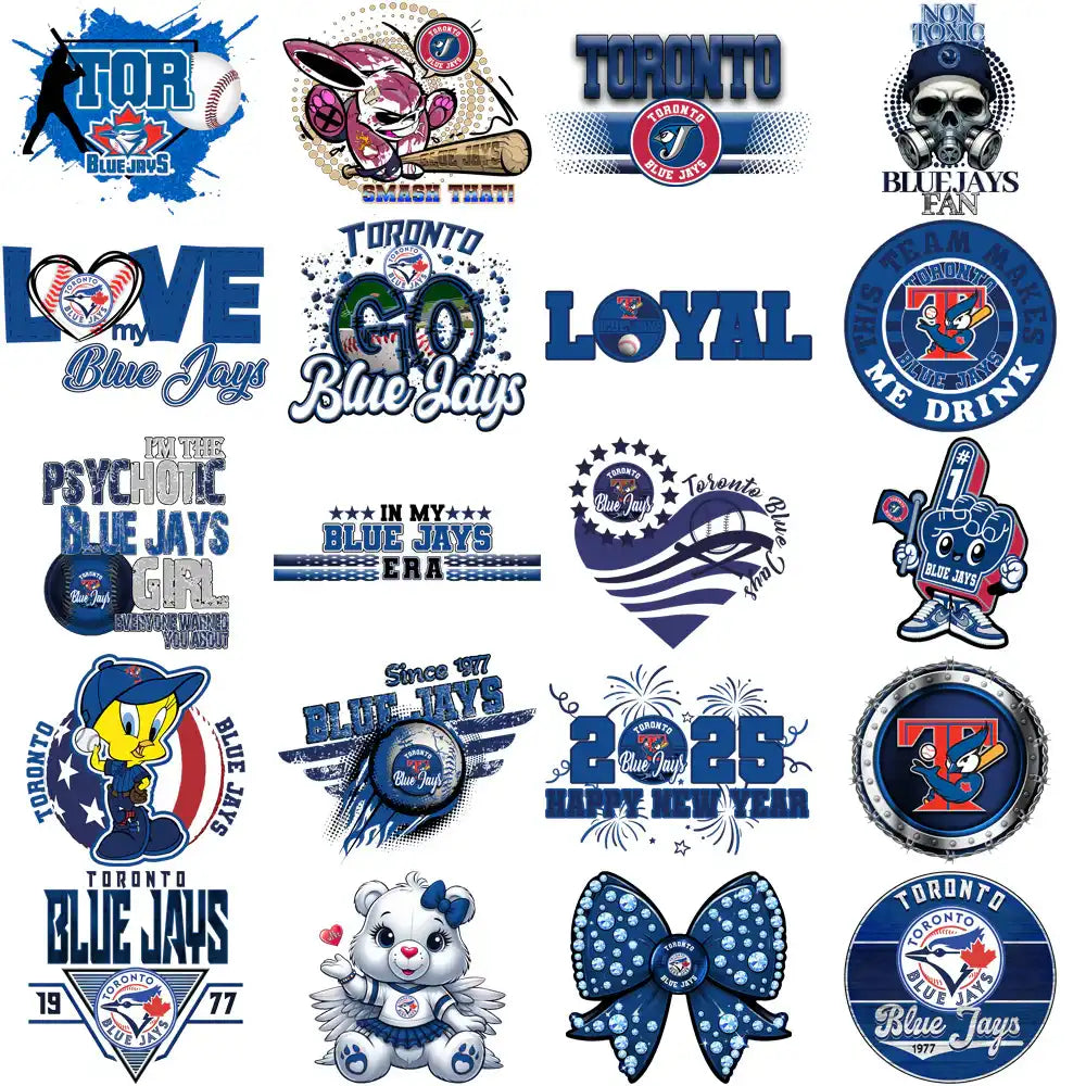 63 Toronto Blue Jays Baseball Designs Bundle PNG