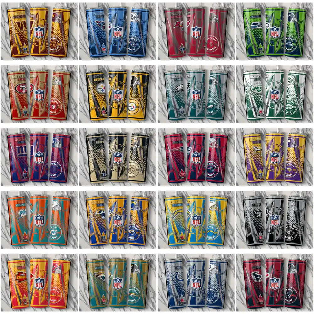 32 Football Teams Team Logo Tumbler Wrap Bundle JPG